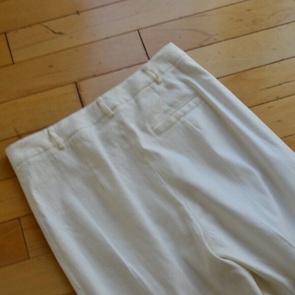 J McLaughlin Linen Blend Straight Leg Pants Size 6 White - Picture 7 of 9